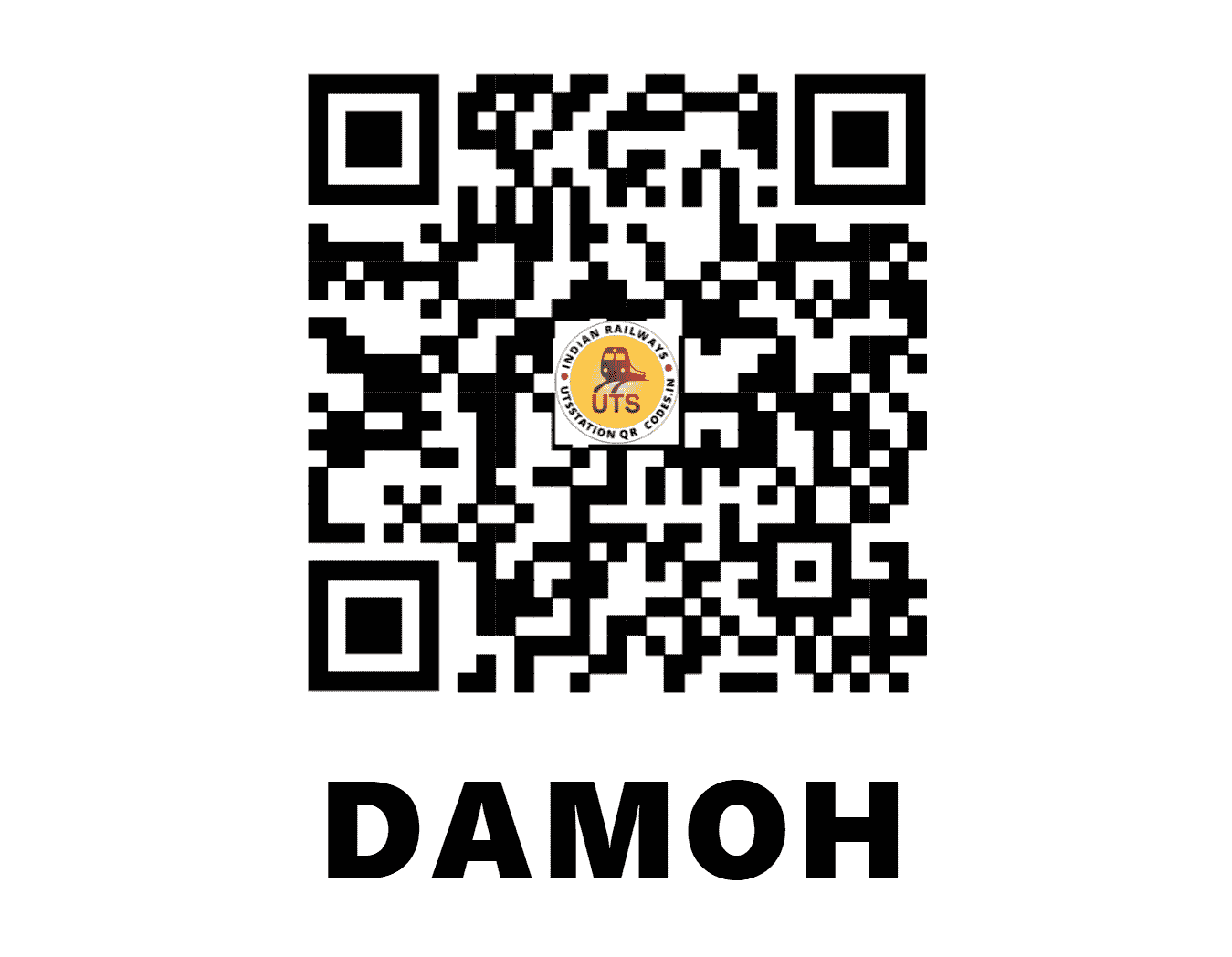UTS QR Code for DAMOH - DMO - WC (MADHYA PRADESH)
